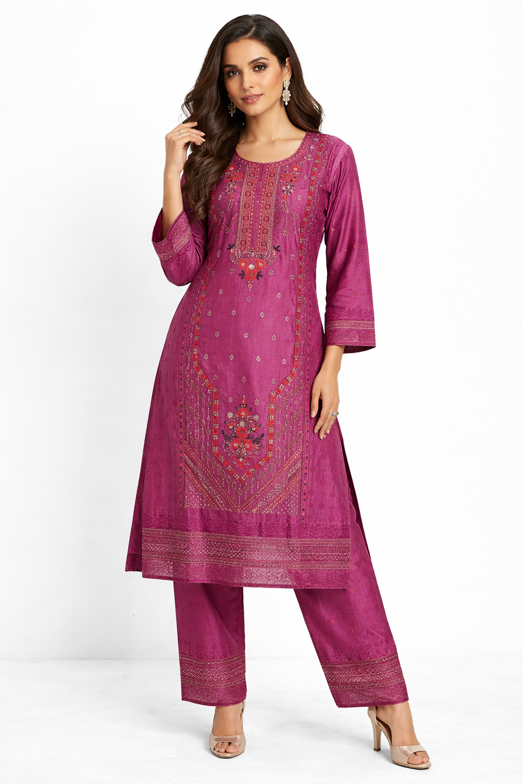 Royal Bloom Magenta Two-Piece